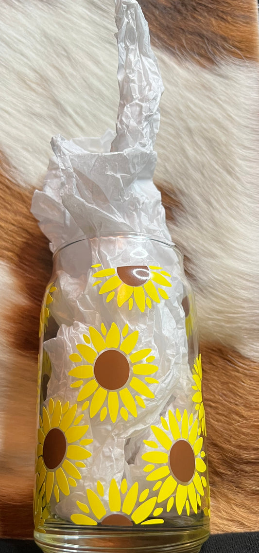 Sunflower libby glass